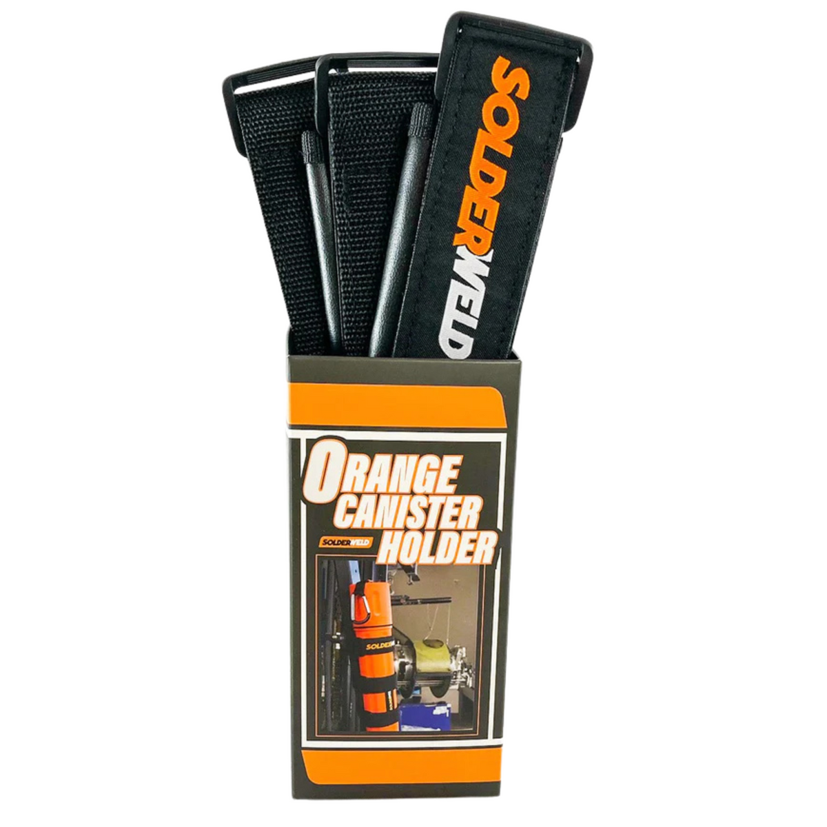 SolderWeld - Orange Canister Holder
