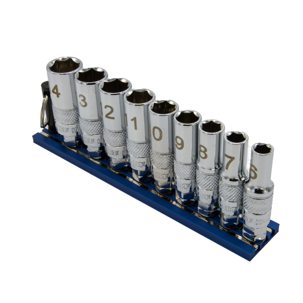 VIM Tools - Deep Dual Drive Metric Socket Set – 1/4" Square Drive, 11mm & 13mm Hex Outer Drive (6mm - 14mm)