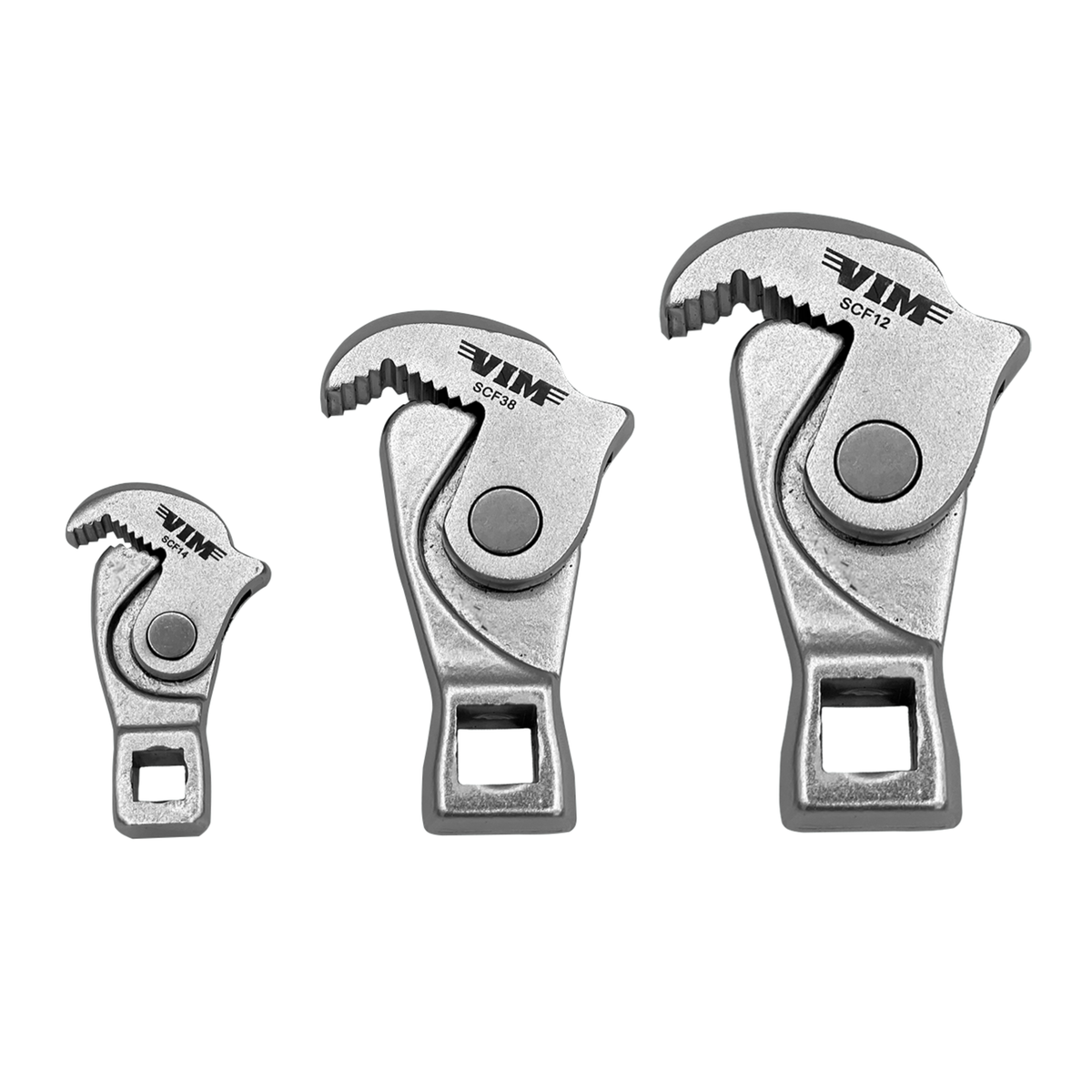 VIM Tools - 3 PC. SPRING-LOADED CROWFOOT SET  (1/4”, 3/8” & 1/2”) - Ridge Toolbox