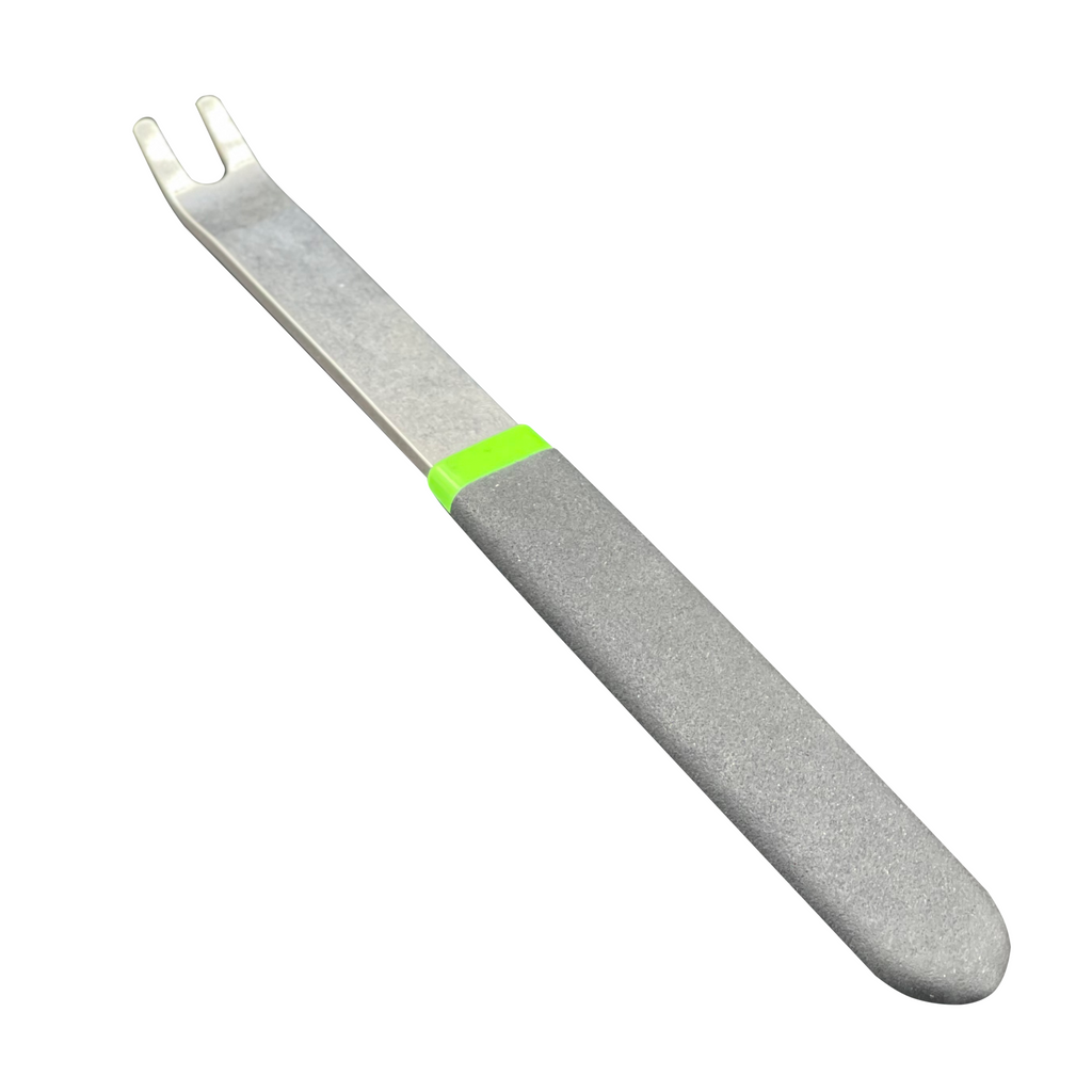 Vim Tools - “U” Notch Pry Tool, Stainless, Dipped Handle - Ridge Toolbox