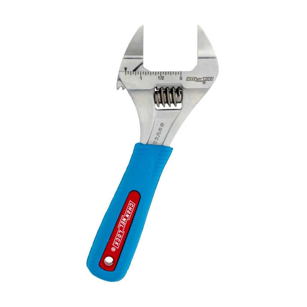 Channellock 6-Inch CODE BLUE® WideAzz® Slim Jaw Adjustable Wrench - Ridge Toolbox