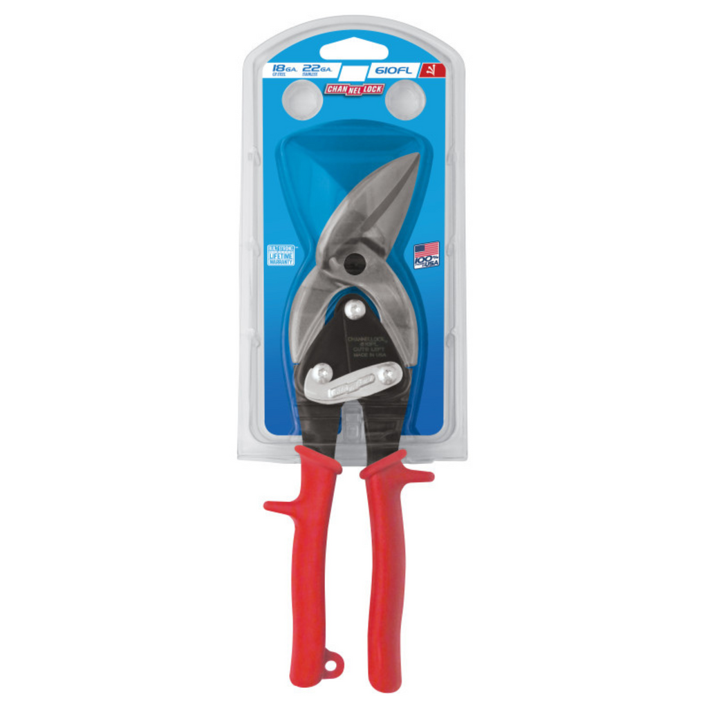 Channellock 10-Inch Offset Left Aviation Snip - Ridge Toolbox