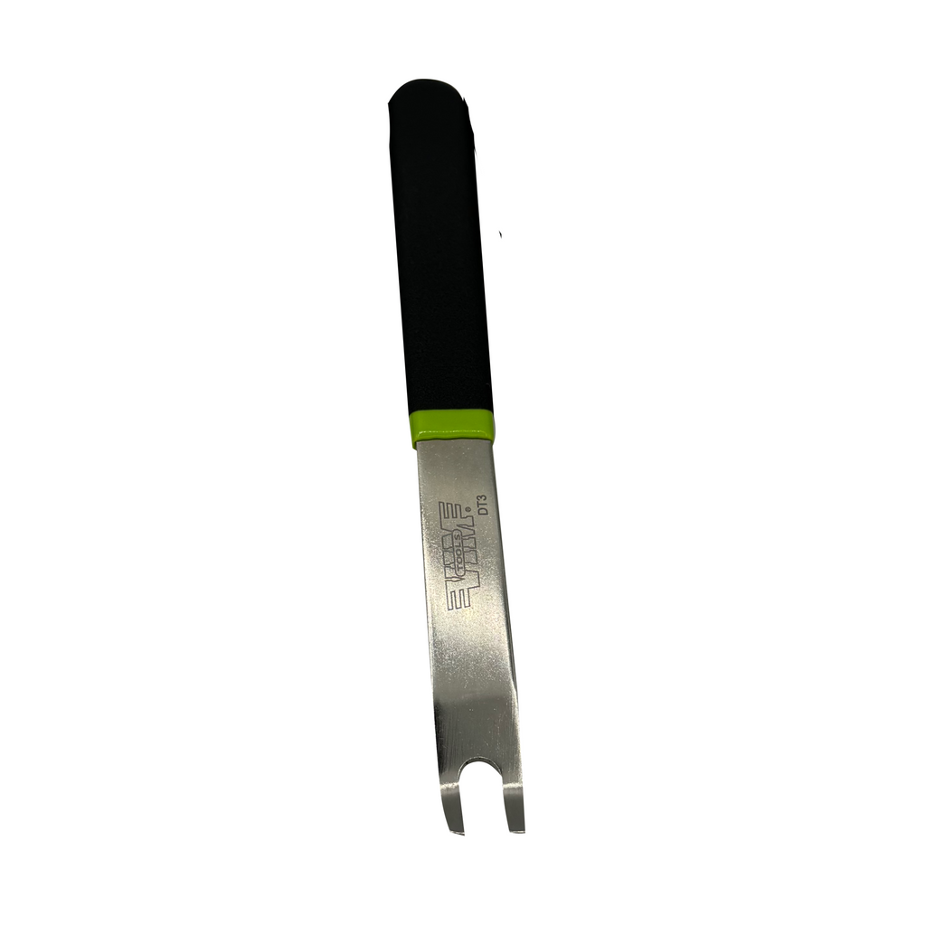 Vim Tools - “U” Notch Pry Tool, Stainless, Dipped Handle - Ridge Toolbox