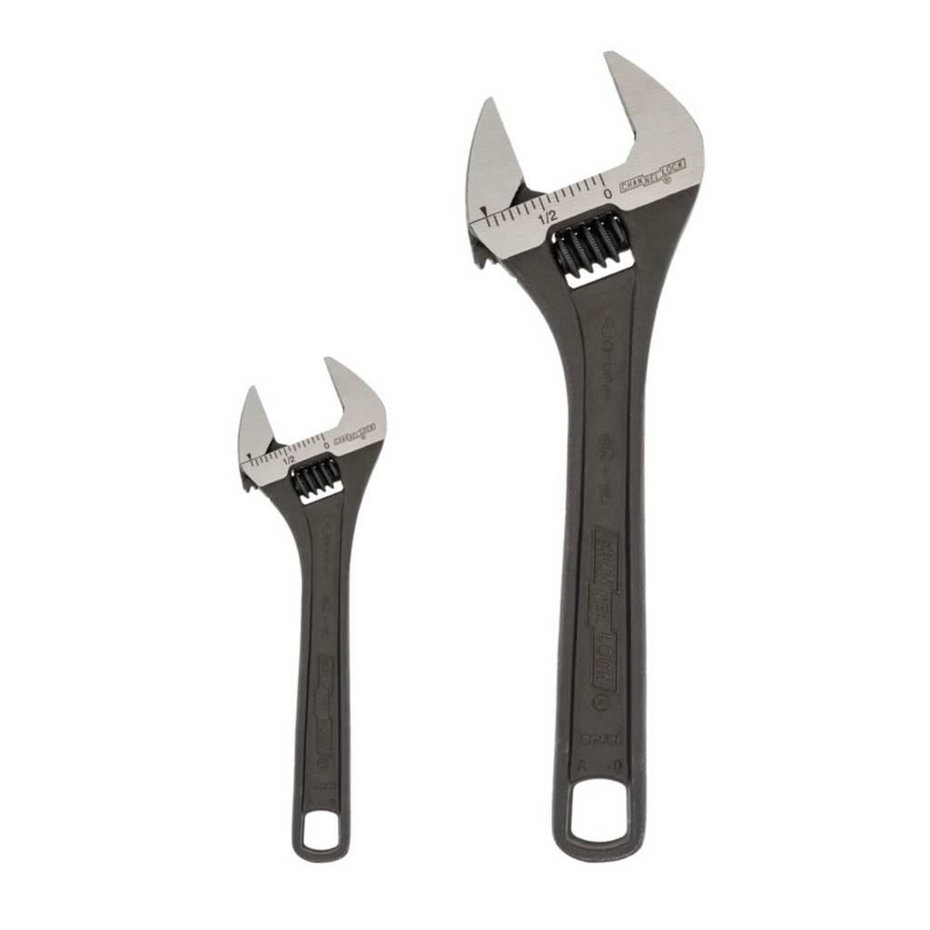Channellock 2-Piece Black Adjustable Wrench Set - Ridge Toolbox
