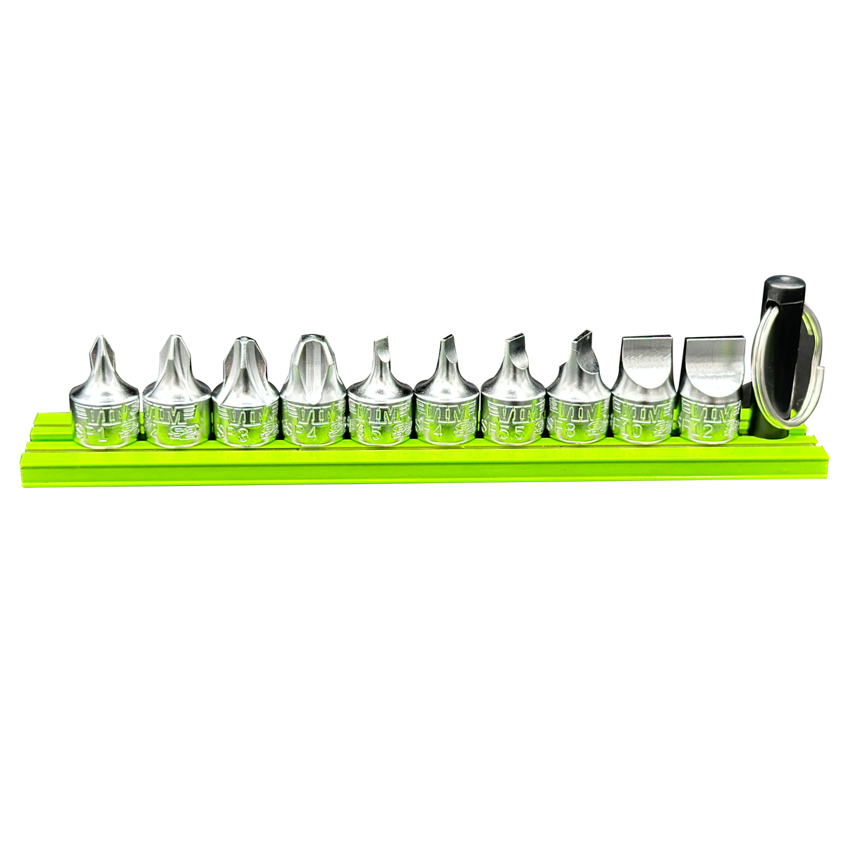 VIM Tools - Stubby Flat and Philips Set 10pc 1/4″ Square Drive S2 Drivers, 6 Flat Drivers, 4 Philips (SFP) - Ridge Toolbox