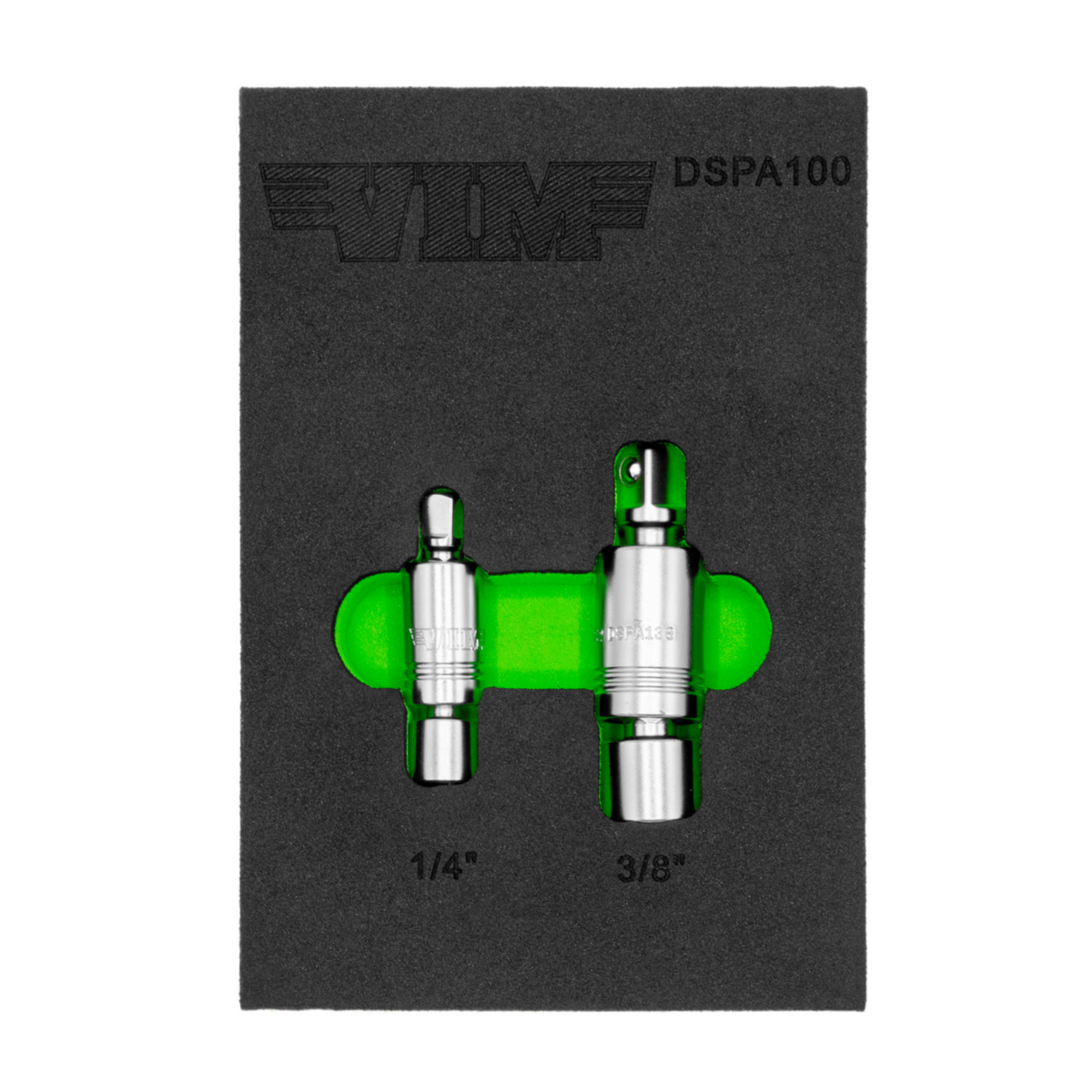 VIM Tools - Dr. Dual Swivel Pinless Adapter Set (1/4" & 3/8") - Ridge Toolbox