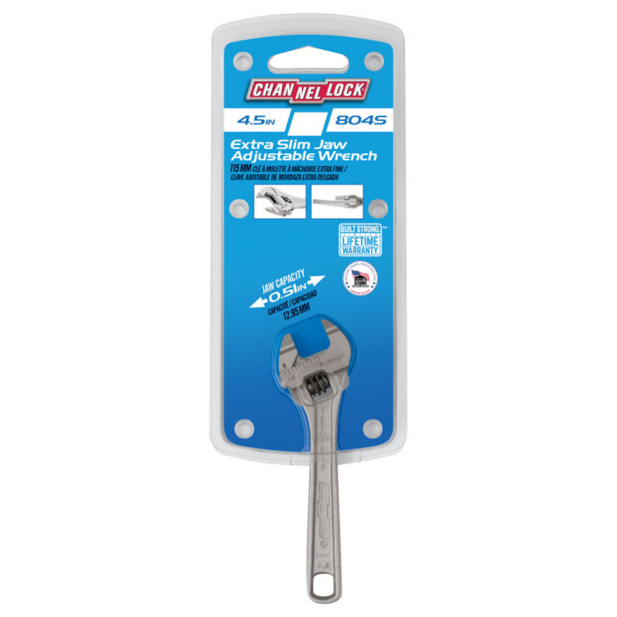 Channellock 4-Inch Extra Slim Jaw Adjustable Wrench - Ridge Toolbox