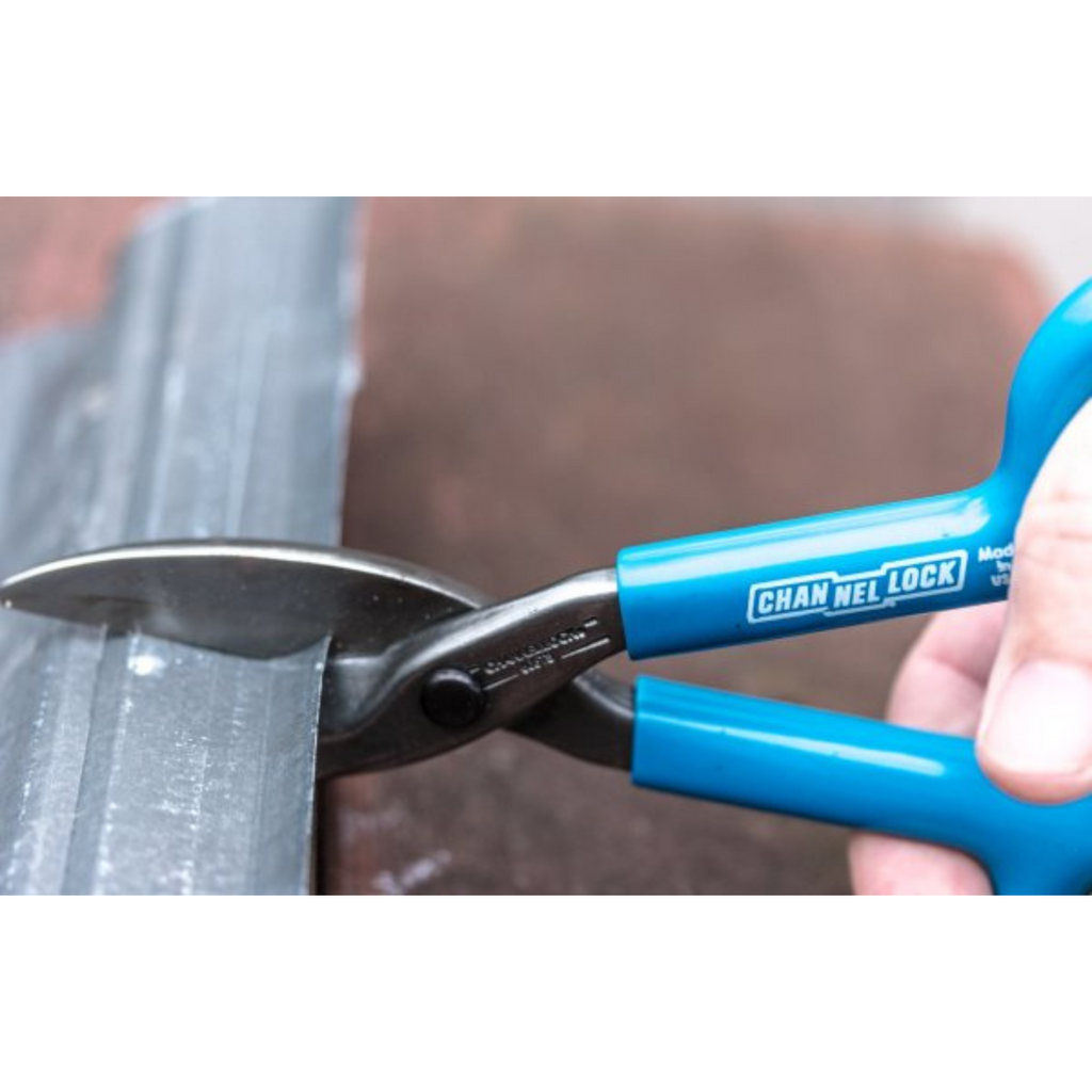 Channellock 8-Inch Straight Tinner Snip for Precision Cutting - Ridge Toolbox