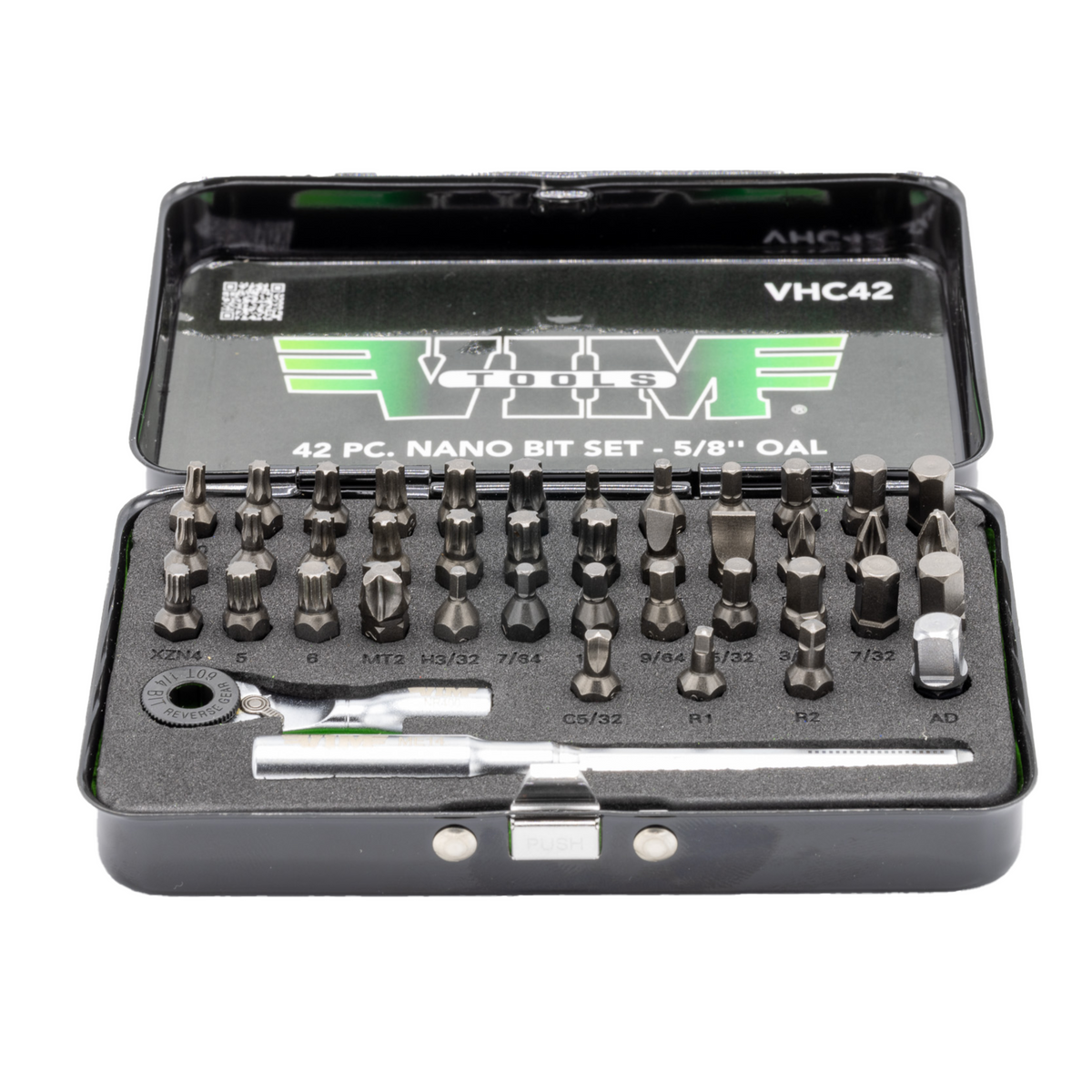 Vim Tools - 42 Pc. Nano Bit Set - 5/8'' Oal