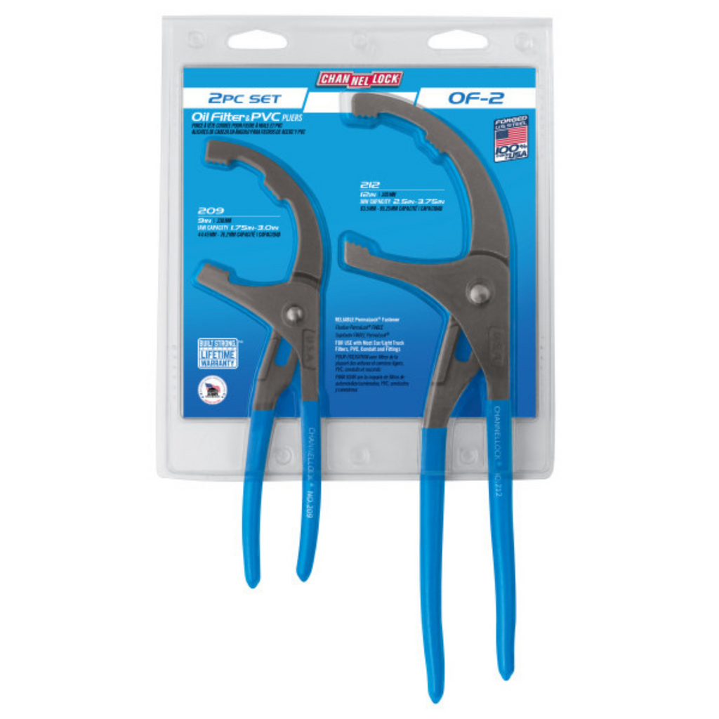 Channellock 2pc Oil Filter/ PVC Plier Set - Ridge Toolbox