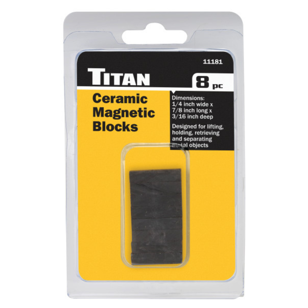 8 pc. Ceramic Magnetic Blocks (11181) - Ridge Toolbox