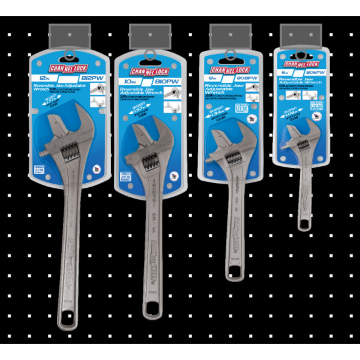 Channellock Adjustable Wrench Display - Ridge Toolbox