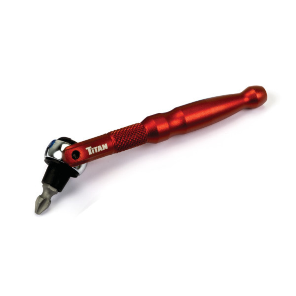 1/4 in Drive Aluminum Swivel Head Ratcheting Micro Bit Driver (11321) - Ridge Toolbox