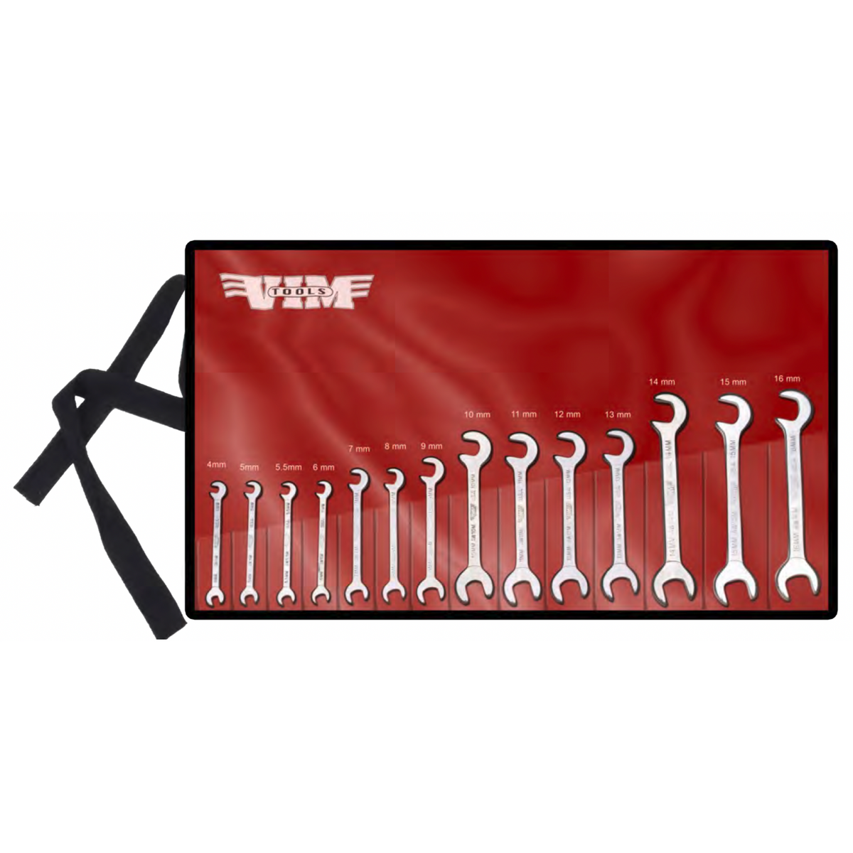 Vim Tools - Angle Wrench 15 X 80 Degree Flat Profile Open End Wrench (4 Mm-16 Mm)
