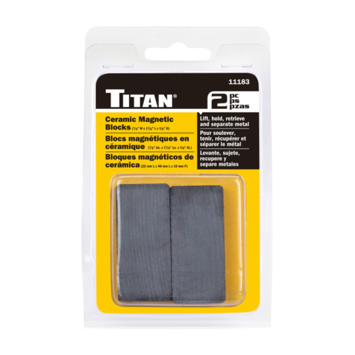 2 pc. Ceramic Magnetic Blocks (11183) - Ridge Toolbox