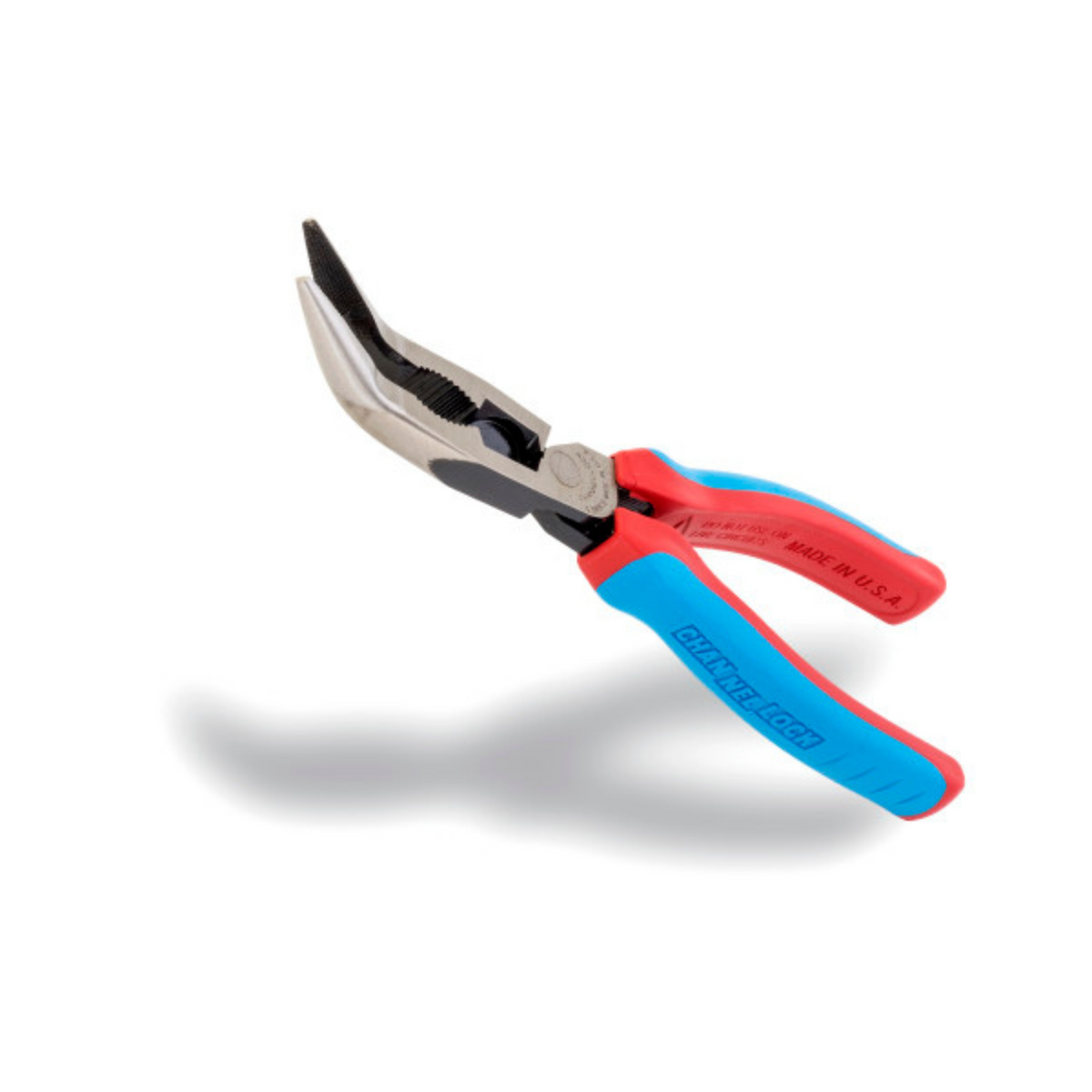 Channellock 8-Inch Bent Nose Pliers with Cutter - CODE BLUE® XLT™ Design - Ridge Toolbox