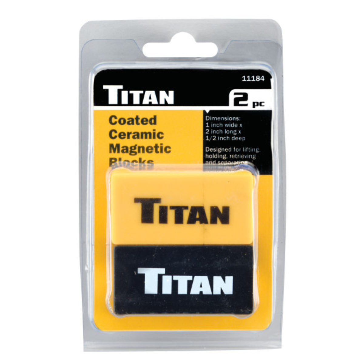 2 pc. Coated Ceramic Magnetic Blocks (11184) - Ridge Toolbox