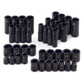 SK Tools USA - 40 Piece 3/8" Drive 6 Pt SAE/Metric Standard Impact Socket Set - Ridge Toolbox