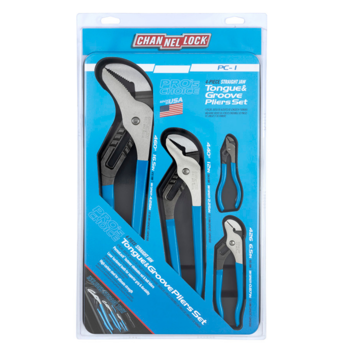Channellock 4pc Pro's Choice Tongue & Groove Pliers Set - Ridge Toolbox