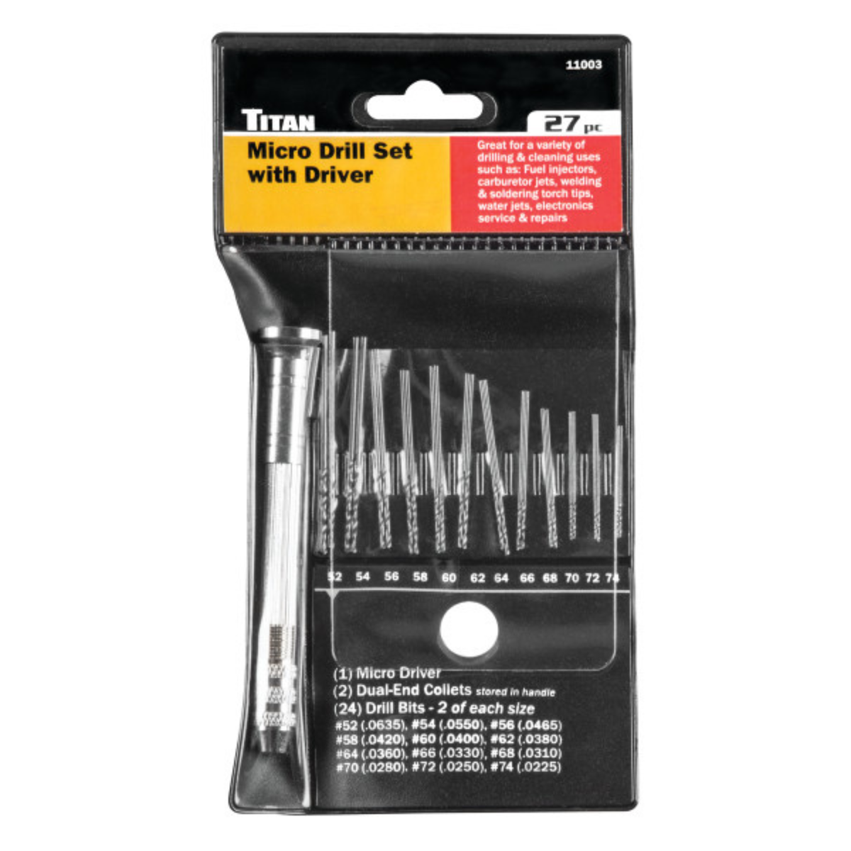 27 pc. Micro Drill Set with Driver (11003) - Ridge Toolbox