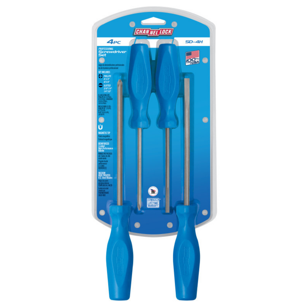 Channellock 4pc Standard Screwdriver Set - Ridge Toolbox