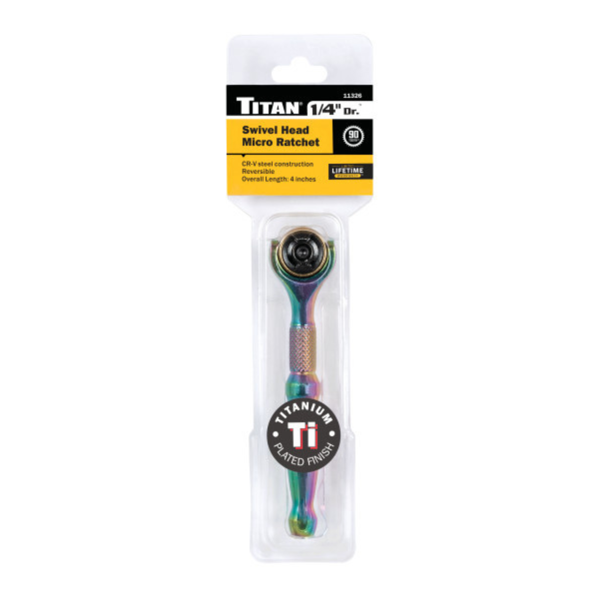 1/4 in. Drive Titanium Swivel Head Micro Ratchet (11326) - Ridge Toolbox