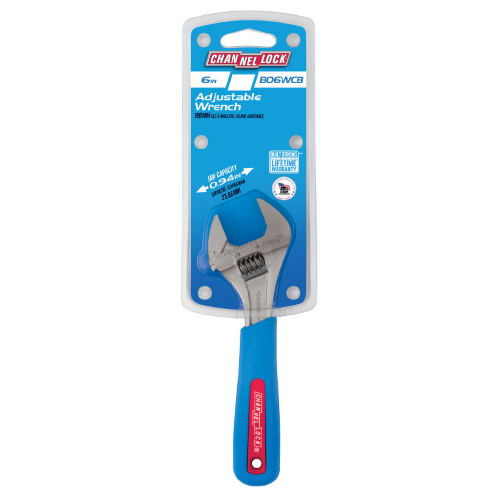 Channellock 6-Inch CODE BLUE® Adjustable Wrench - Ridge Toolbox