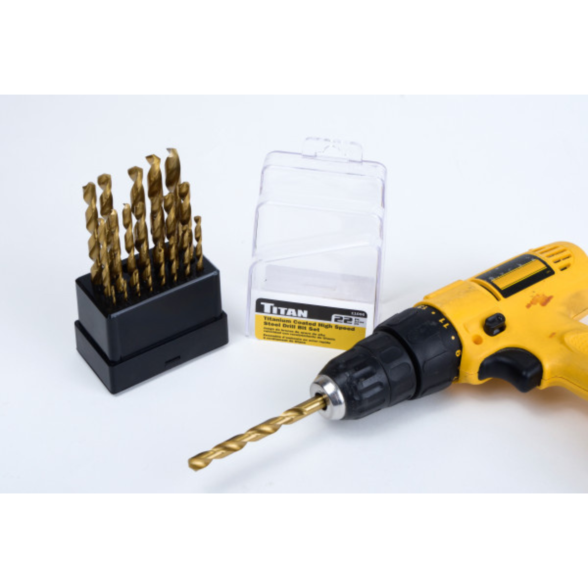22 pc. Titanium Coated Drill Bit Set (11006) - Ridge Toolbox