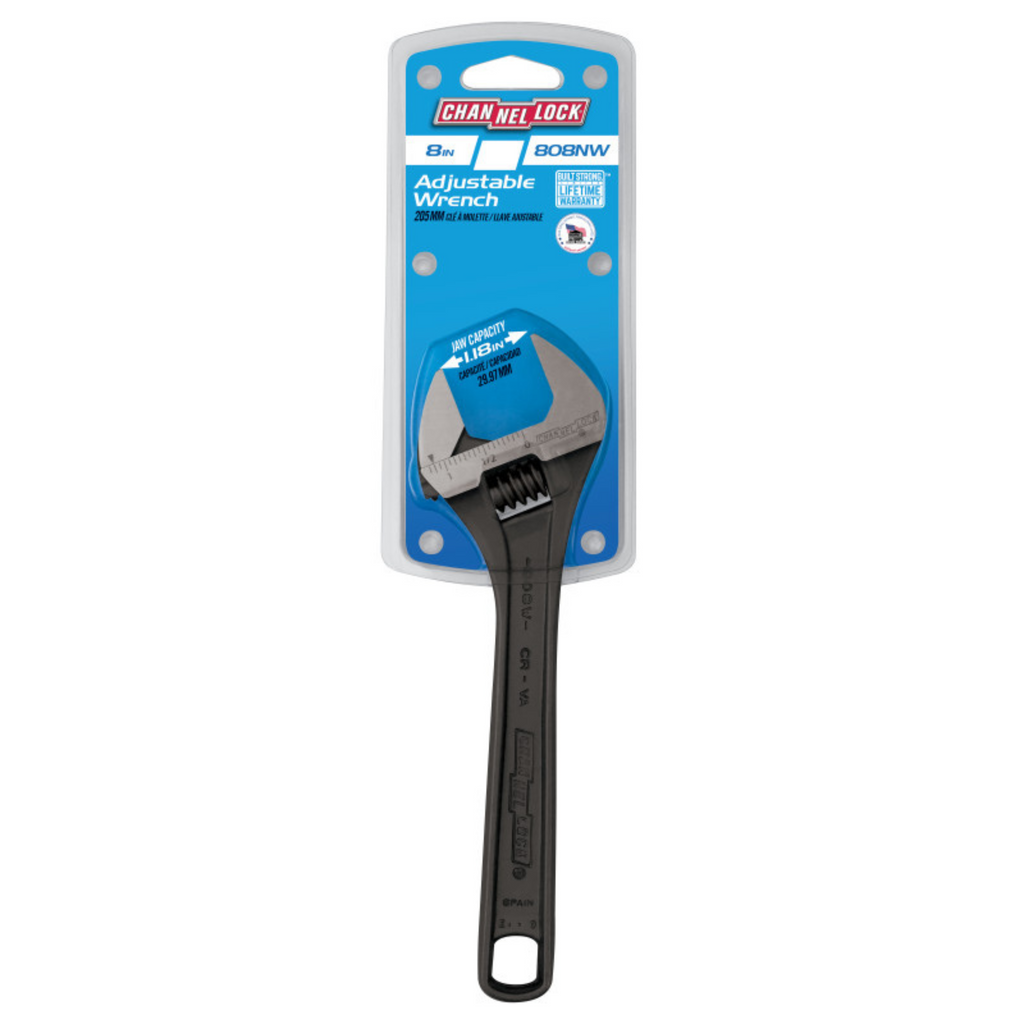 Channellock 8-Inch Adjustable Wrench - Ridge Toolbox