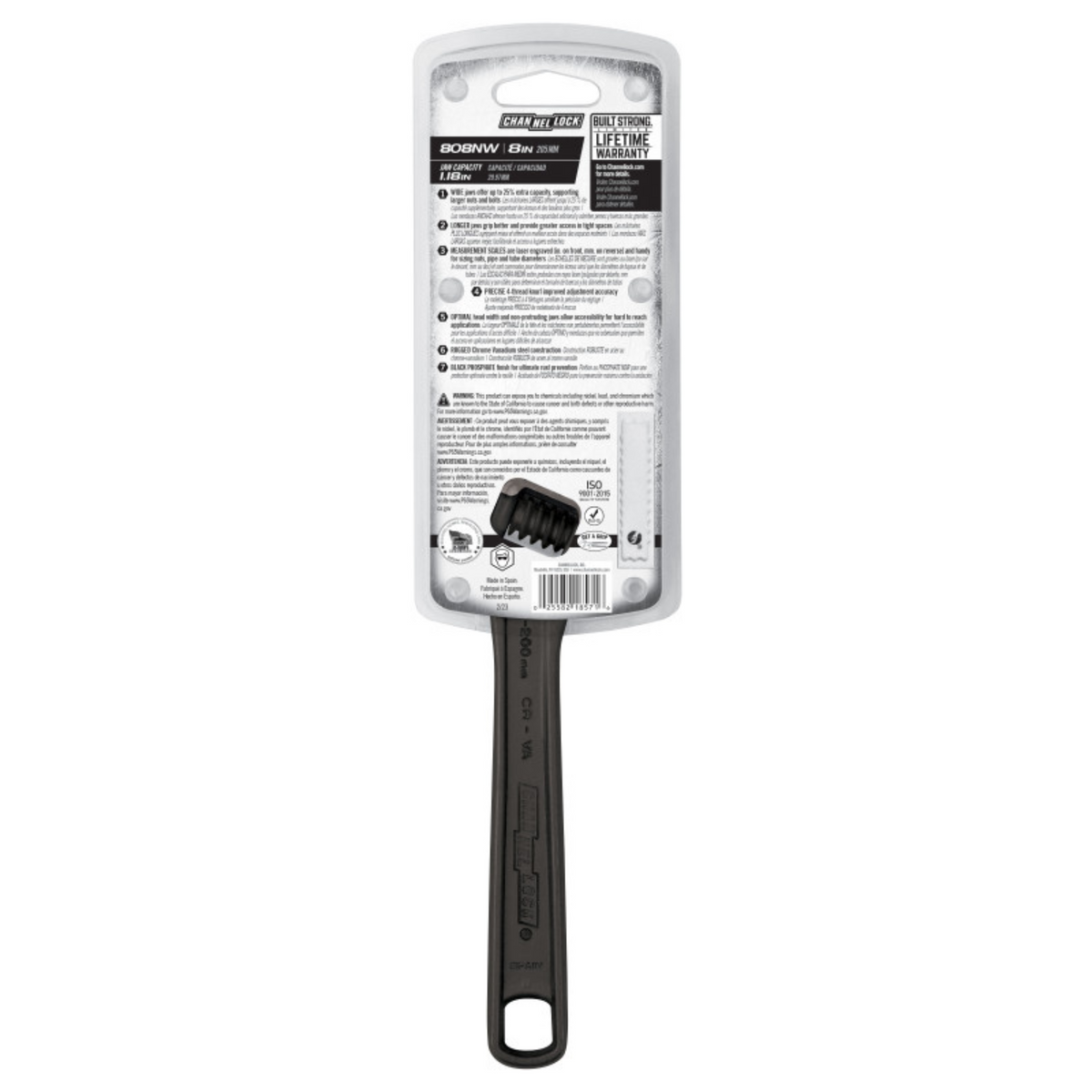 Channellock 8-Inch Adjustable Wrench - Ridge Toolbox