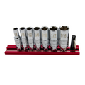 VIM Tools - Dual Drive Deep SAE Socket Set – 1/4" Square Drive, 11mm & 13mm Hex Outer Drive (1/4" - 9/16")
