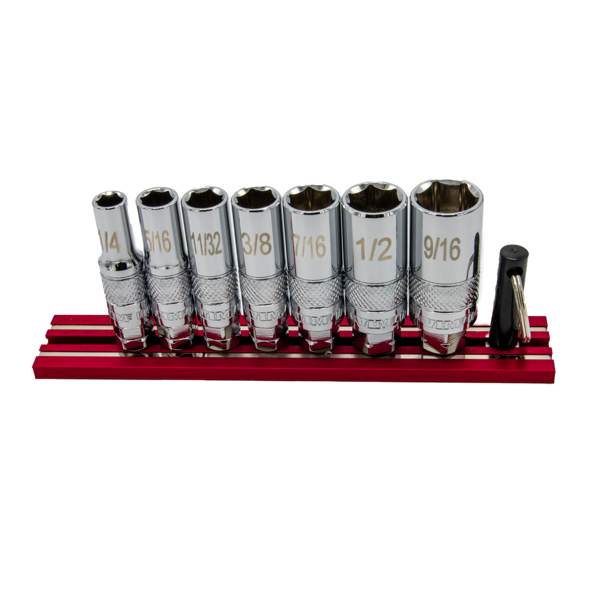 VIM Tools - Dual Drive Deep SAE Socket Set – 1/4" Square Drive, 11mm & 13mm Hex Outer Drive (1/4" - 9/16")