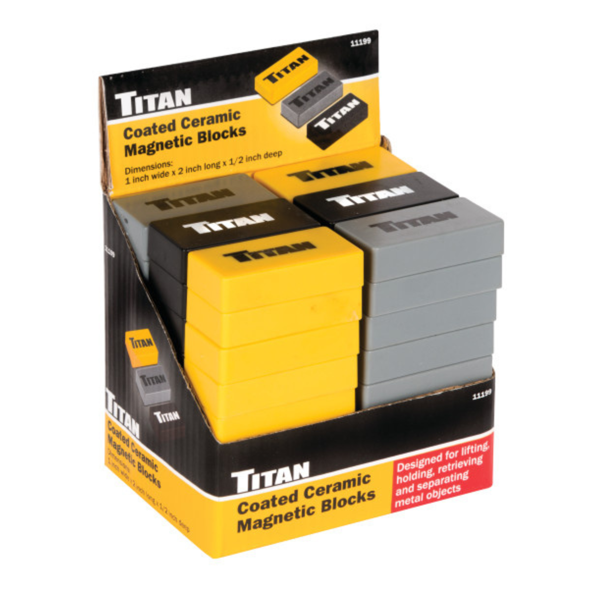 Coated Ceramic Magnetic Block (11199) - Ridge Toolbox