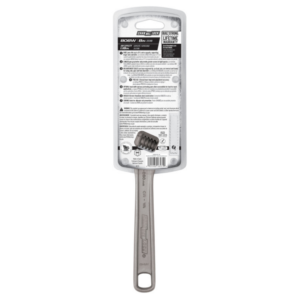 Channellock 8-Inch Adjustable Wrench - Ridge Toolbox