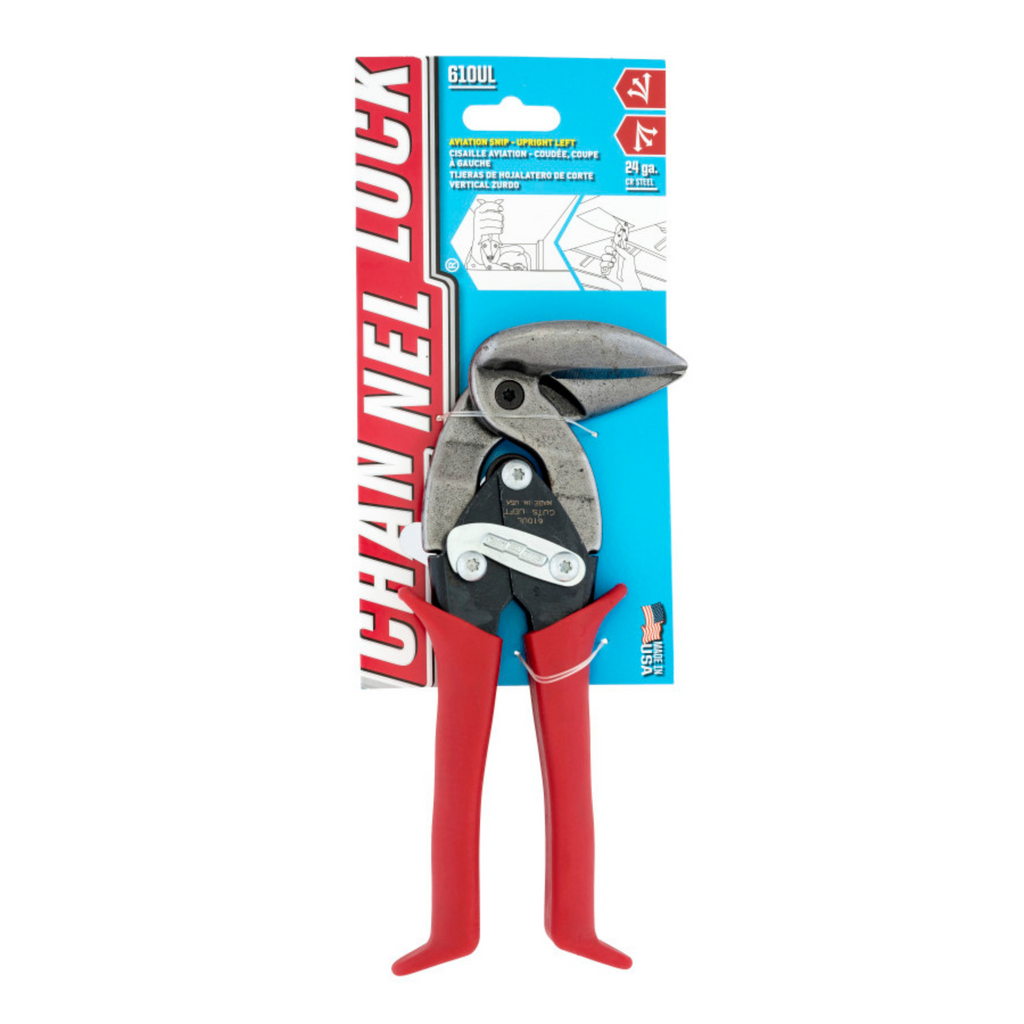 Channellock 10-Inch Upright Left Aviation Snip - Ridge Toolbox
