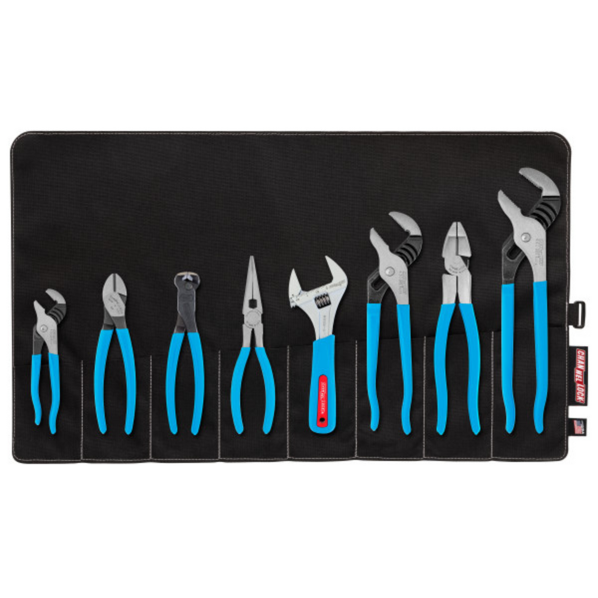 Channellock 8-Piece Professional Tool Set with Tool Roll - Ridge Toolbox