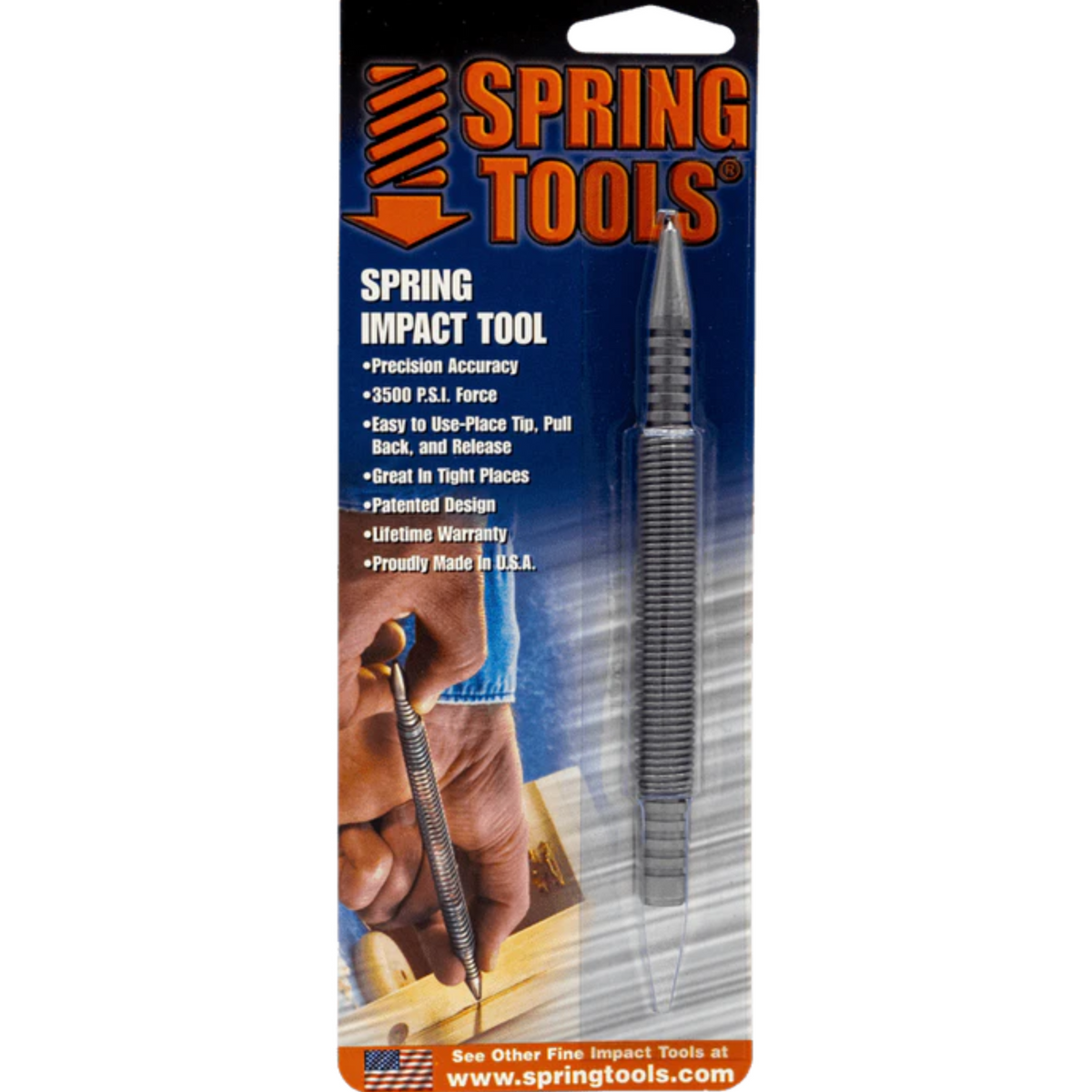 Spring Tools - Single Ended Center Punch - Ridge Toolbox