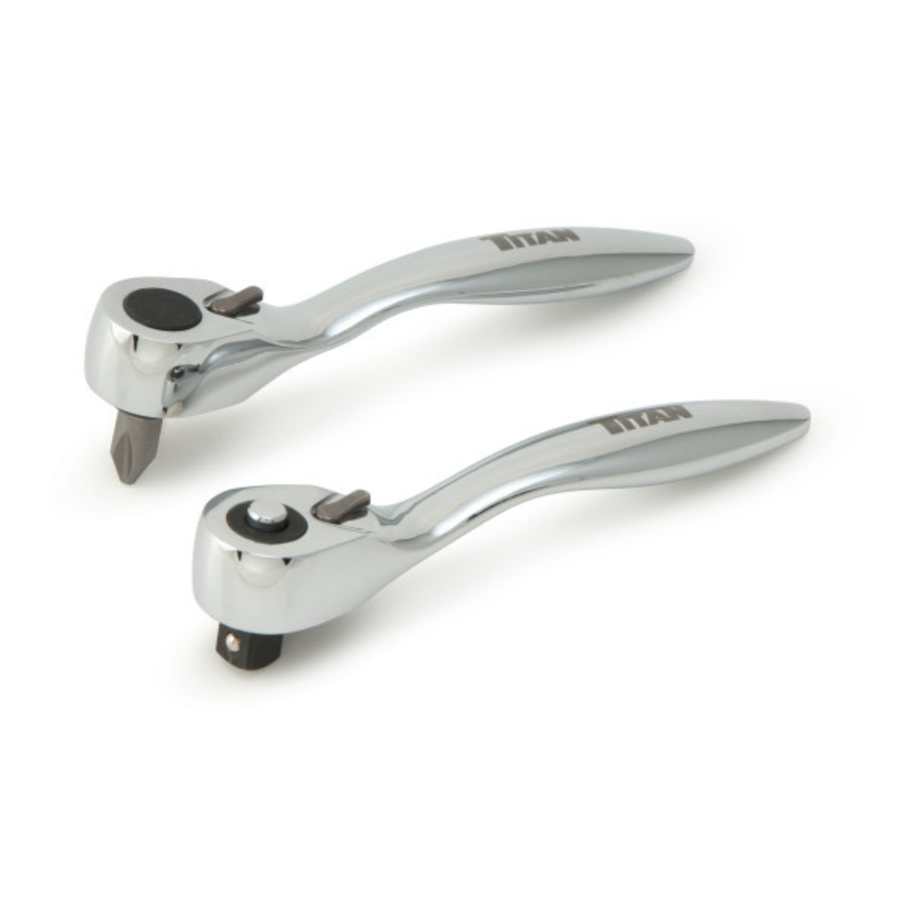 2 pc. Offset Micro Bit Driver and Ratchet Set (11203) - Ridge Toolbox
