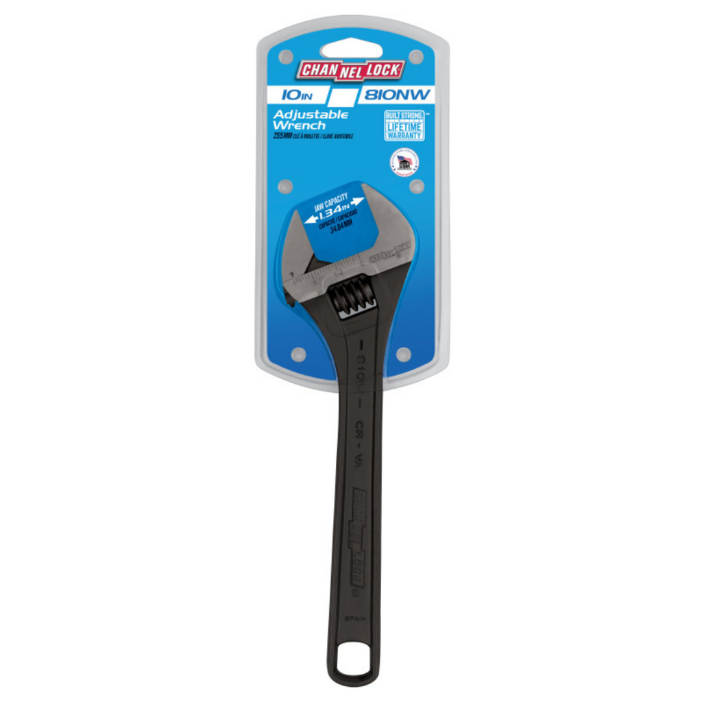 Channellock 10-Inch Adjustable Wrench - Ridge Toolbox