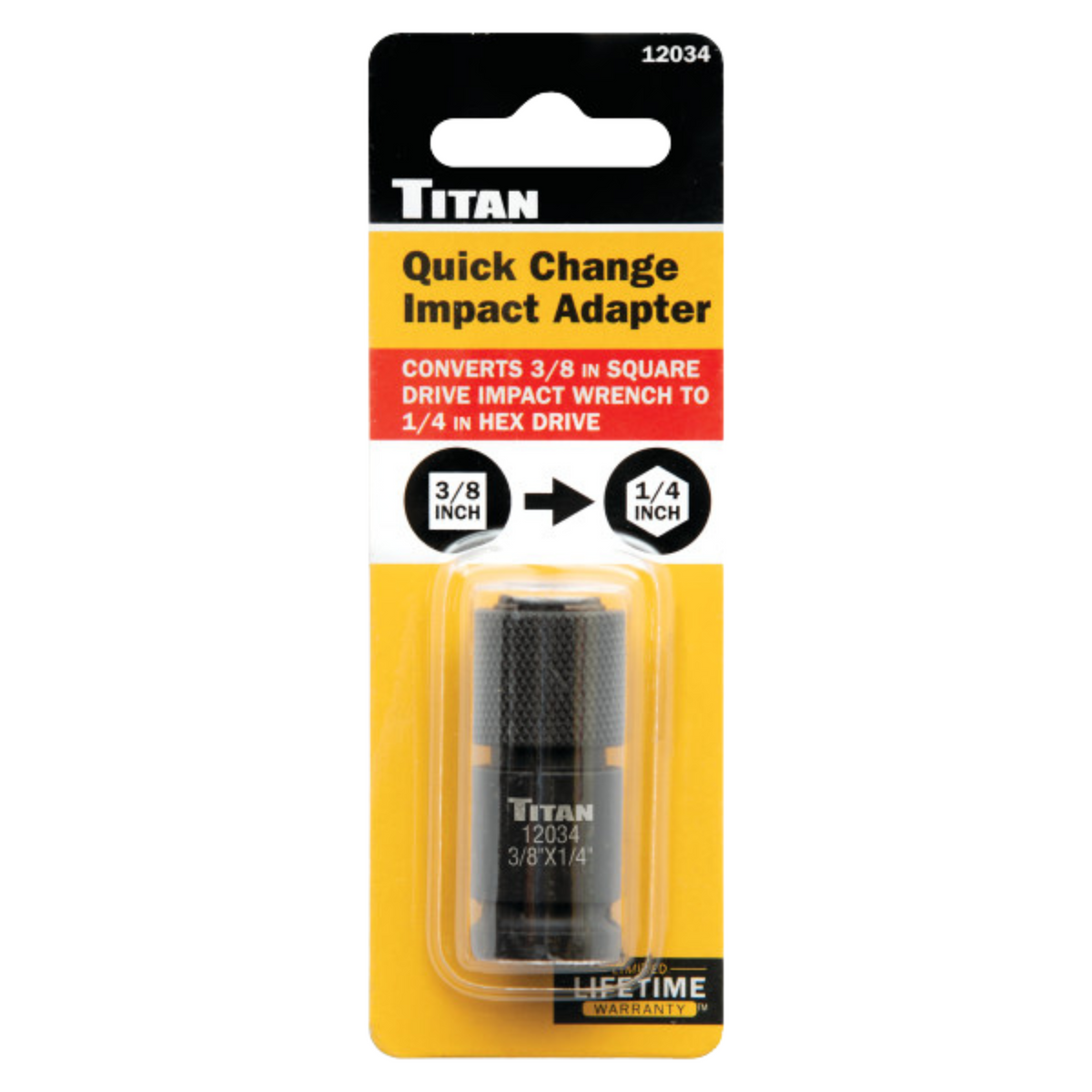 3/8-inch Drive Quick-Change Hex Drive Impact Adapter (12034) - Ridge Toolbox