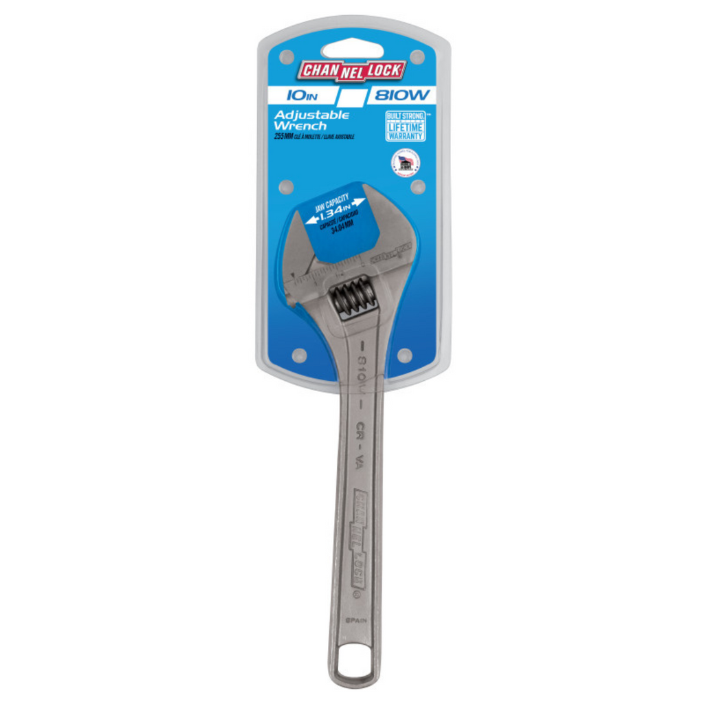 Channellock 10-Inch Adjustable Wrench - Ridge Toolbox