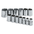 SK Tools USA - 13 Piece 1/2" Drive 6 Pt Standard Fractional Socket Set - Ridge Toolbox