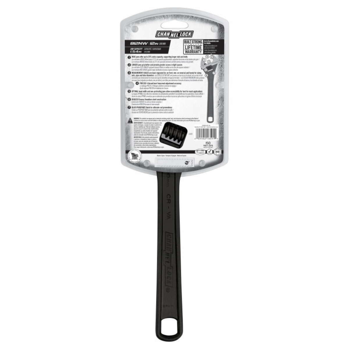 Channellock 12-Inch Adjustable Wrench - Ridge Toolbox