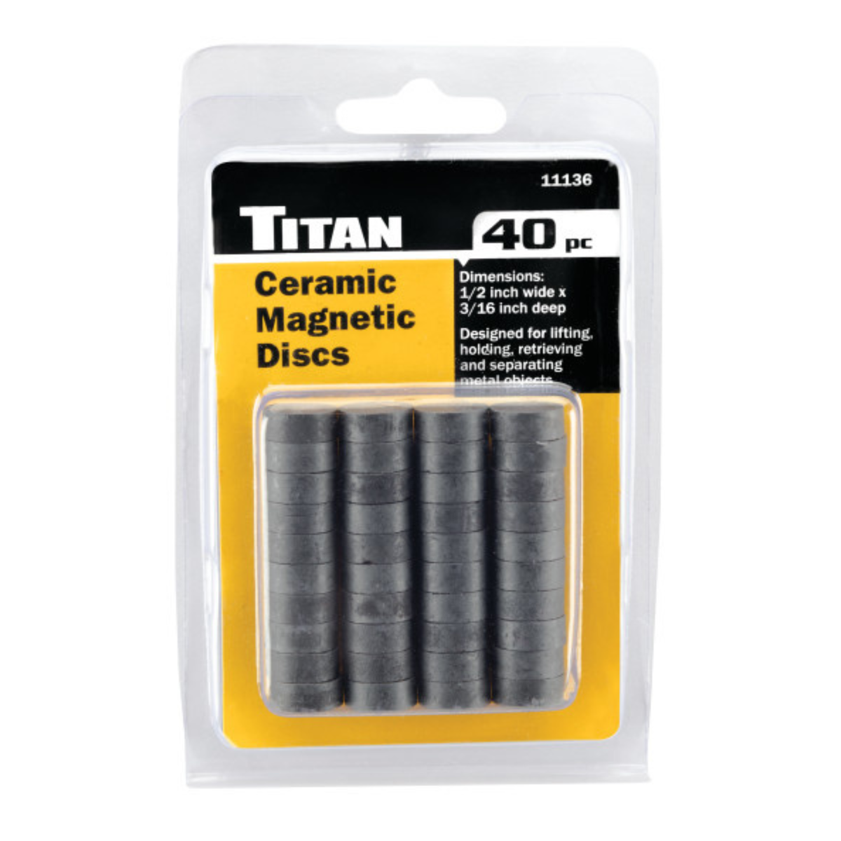 40 pc. Ceramic Magnetic Discs (11136) - Ridge Toolbox
