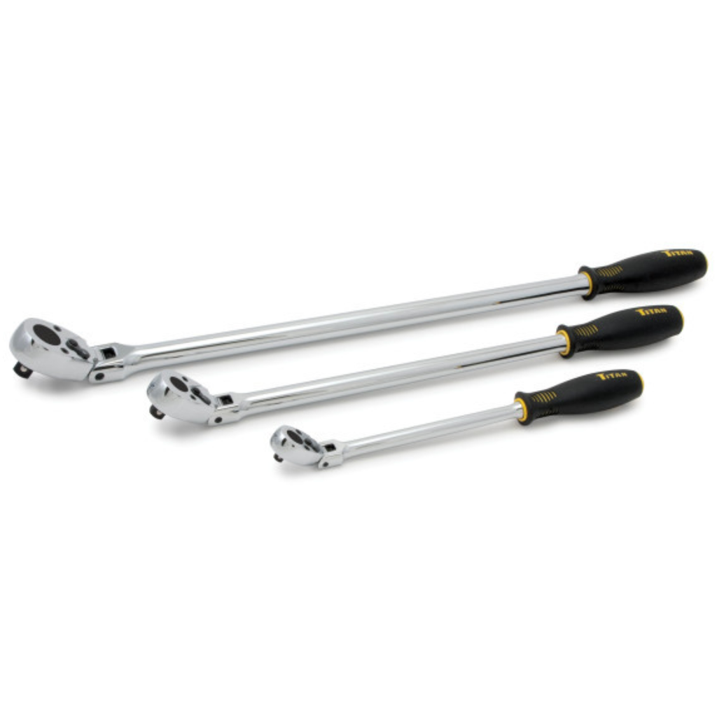 3 pc. Extra-Long Flex-Head Ratchet Set (11303) - Ridge Toolbox