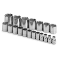 SK Tools USA - 19 Piece 1/2" Drive 6 Pt Standard Fractional Chrome Socket Set - Ridge Toolbox