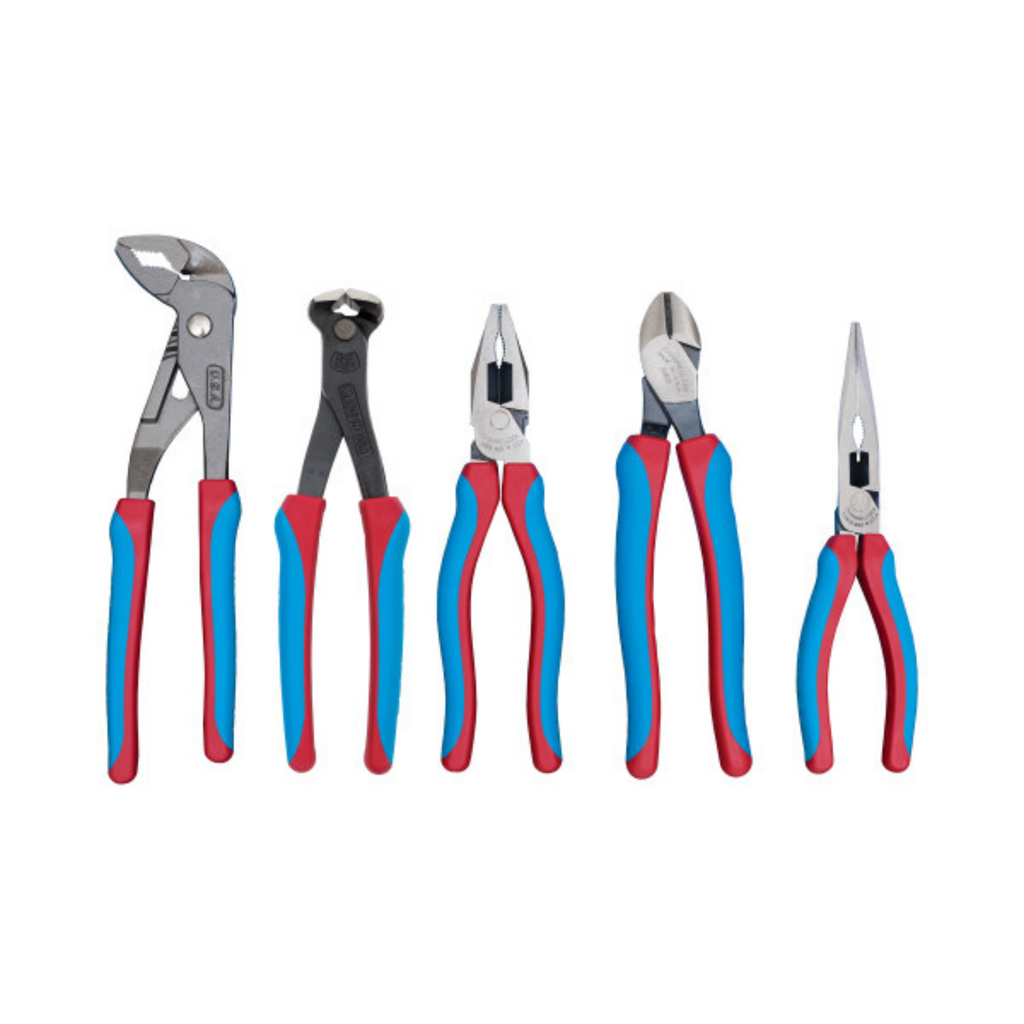 Channellock 5pc CODE BLUE® E SERIES™ Pliers Set with Tool Roll - Ridge Toolbox
