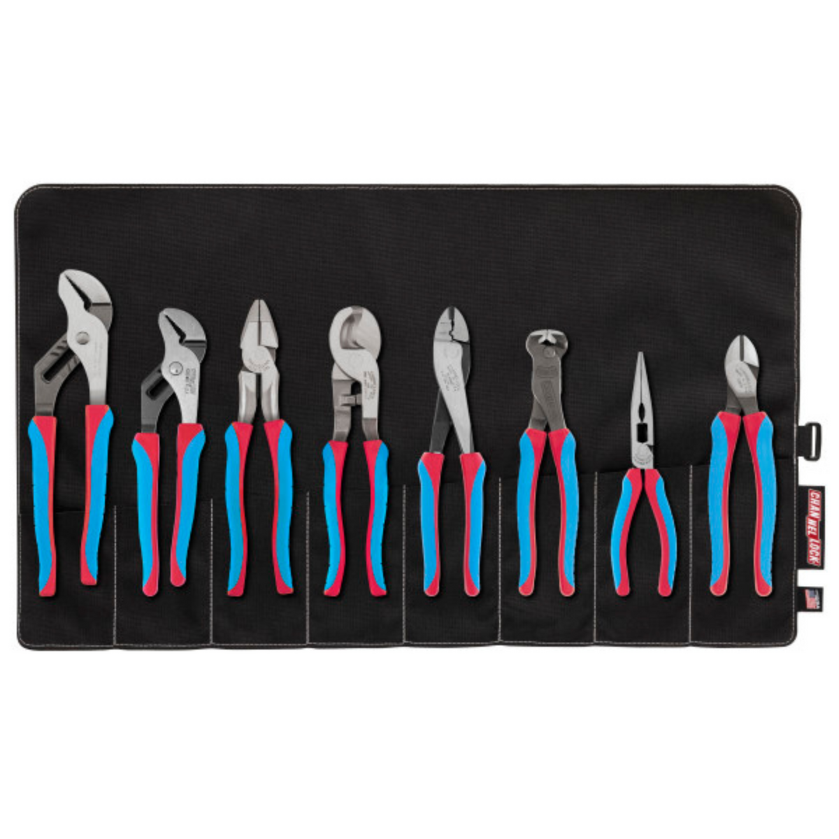 Channellock 8pc Electrical Pliers Tool Set with Tool Roll - Ridge Toolbox