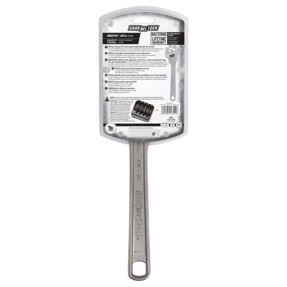 Channellock 12-Inch Adjustable Wrench - Ridge Toolbox