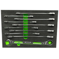Vim Tools - 10 Piece Slim Angled Ratcheting Wrench Set - Ridge Toolbox
